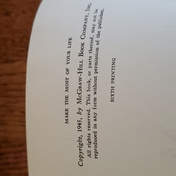 RARE - Vintage 1945, Make The Most of Your Life by Douglas Lurton - Hardcover - Picture 3 of 13